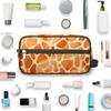 oooJHooo Travel Toiletry Bag for Adult Kids, Giraffe Skin Printing Waterproof Shaving Bag Organizer for Toiletries Accessories, Large Capacity Dopp Kit Wash Bag for Cosmetics Brushes Tools,A-1317 view 4