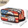 oooJHooo Travel Toiletry Bag for Adult Kids, American Eagle Pattern Waterproof Shaving Bag Organizer for Toiletries Accessories, Large Capacity Dopp Kit Wash Bag for Cosmetics Brushes Tools,A-1262 view 2