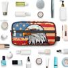 oooJHooo Travel Toiletry Bag for Adult Kids, American Eagle Pattern Waterproof Shaving Bag Organizer for Toiletries Accessories, Large Capacity Dopp Kit Wash Bag for Cosmetics Brushes Tools,A-1262 view 4