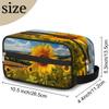 oooJHooo Travel Toiletry Bag for Adult Kids, Floral Sunflower Waterproof Shaving Bag Organizer for Toiletries Accessories, Large Capacity Dopp Kit Wash Bag for Cosmetics Brushes Tools,A-1178 view 2