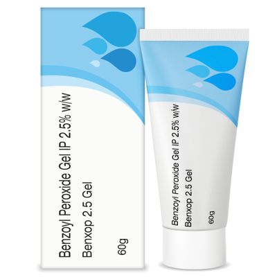 SALVE Benxop 2.5% Benzoyl Peroxide Gel (60 g / 2.11 oz) - Topical Skincare Gel for Oil-Prone and Congested Skin