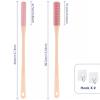 2 Pack Toe Cleaning Brush,Silicone Foot Scrubber for Shower with 15.7" Long Handle Soft Cleaning Bath Brush Feet Cleaner Scrub Foot Care for Seniors,Elderly, Men and Women (Grey) view 2