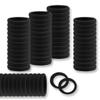 100PCS Hair Ties no Damage - Black Rubber Bands for Hair, Elastics Hair Bands for Thick & Curly Hair, Ponytail Holders(4cm Diameter) view 1