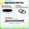 100PCS Hair Ties no Damage - Black Rubber Bands for Hair, Elastics Hair Bands for Thick & Curly Hair, Ponytail Holders(4cm Diameter) view 2