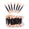 50 PCS Disposable Eye Sponges Eyeshadow Applicators Dual Tip Eyeshadow Sponge Sticks Tip Dual Sided Eyeshadow Brush for Nails view 2