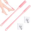 Demarzily Toe Cleaning Brush,Foot Scrubber for Shower with 15.7" Long Handle Soft Silicone Cleaning Shower Brush Foot Care for Seniors,Elderly, Men and Women (Pink) view 1
