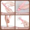 Demarzily Toe Cleaning Brush,Foot Scrubber for Shower with 15.7" Long Handle Soft Silicone Cleaning Shower Brush Foot Care for Seniors,Elderly, Men and Women (Pink) view 3