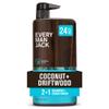 Every Man Jack 2-in-1 Daily Shampoo + Conditioner - Coconut & Driftwood | Nourishing For All Hair Types, Naturally Derived, Cruelty-Free Shampoo and Conditioner Set for Men | 24oz -1 Bottle view 1