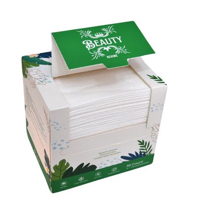 BEAUTY-REGIME Clean Face Towels XL/World's First 100% Biodegradable Face 10"12" Towels/Disposable Makeup Removal Wipes/Clean Face Cloths for Sensitive Skin, Super Soft 50 Count, Single Box (1 Pack)
