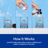 BLUELAND Hand Soap Starter Set, 1 Refillable Glass Foaming Hand Soap Dispenser in Slate with 4 Refill Tablets, Variety Scents, 4 x 9 Fl oz view 3