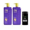 Herbishh Just Curls Coconut & Avocado Oil Infused Curly Hair Shampoo And Conditioner Set + Hair Wax Stick For Women & Men view 1