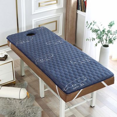 LDLCYCN Latex Memory Foam Mattress Topper for Massage Table Beauty Salon Lash Bed Topper Spa Bed Cushion with Face Hole Massage Accessories Protective Pad Thicken,F/4cm,180 * 60cm(s)