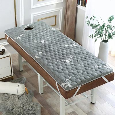 LDLCYCN Latex Memory Foam Mattress Topper for Massage Table Beauty Salon Lash Bed Topper Spa Bed Cushion with Face Hole Massage Accessories Protective Pad Thicken,E/3cm,190 * 70cm(s)