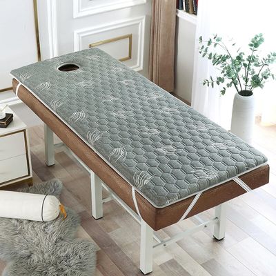 LDLCYCN Latex Memory Foam Mattress Topper for Massage Table Beauty Salon Lash Bed Topper Spa Bed Cushion with Face Hole Massage Accessories Protective Pad Thicken,B/5cm,190 * 80cm(s)