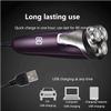 YQYBF Electric Razor Shaver for Men,Wet&Dry Metal IPX7 Waterproof Removable Beard Hair Trimmer Mens Rotary Shavers Included Charging Adapter view 4