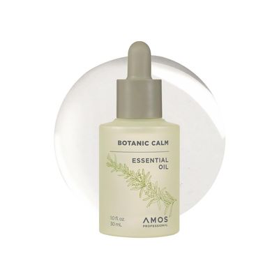 AMOS PROFESSIONAL Botanic Calm Essential Oil l Vegan Scalp & Hair Strengthening Oil with Rosemary for All Hair Types, 1.0 fl. oz.