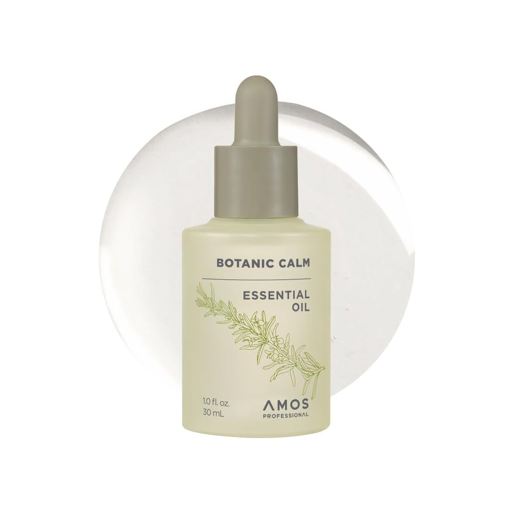 AMOS PROFESSIONAL Botanic Calm Essential Oil l Vegan Scalp & Hair Strengthening Oil with Rosemary for All Hair Types, 1.0 fl. oz.