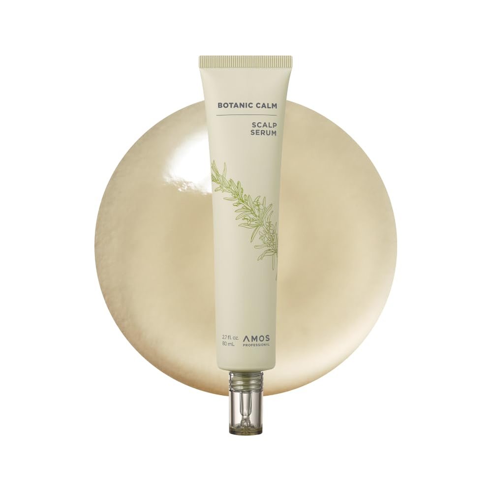 AMOS PROFESSIONAL Botanic Calm Scalp Serum l Vegan Scalp & Hair Strengthening Treatment with Rosemary and Biotin for All Hair Types, 2.7 fl. oz.