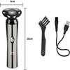 YQYBF Electric Razor for Men, Electric Shaver Men Rechargeable Rotary Floating Razor Beard Hair Trimmer LCD Display Shaving Machine Wet and Dry view 2