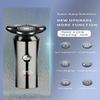 YQYBF Electric Razor for Men, Electric Shaver Men Rechargeable Rotary Floating Razor Beard Hair Trimmer LCD Display Shaving Machine Wet and Dry view 3