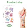 20 Sheets Ocean Temporary Tattoos, More than 210 Styles Marine Creature Cartoon Tattoos Sticker Waterproof Glitter Ocean Sea Animals Temporary Under the Sea Tattoos for Kid Beach Party Decorations view 2
