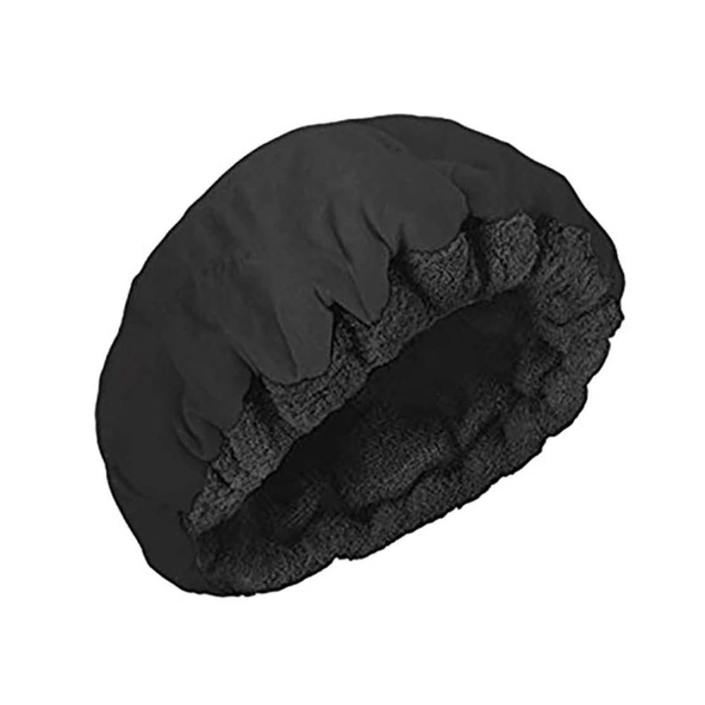 1Pc Cordless Conditioning Heat Cap Flaxseed Heat Cap Microwavable Heat Cap Hair Care Cap Heat Cap for Conditioning Hair Therap, Black cap heat