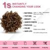 MINGATEC Messy Bun Hair Piece, Curly Hair Bun, Synthetic Clip in Hair Extensions Ponytail, Elastic Drawstring Loose Wave Short Curly Hair Buns, Ponytail Extensions for Women Girls(Light Auburn Brown) view 3