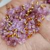 Beaditwearitloveit Small Purple & 24kt Gold Plated Metal Loc Sprinkle Beads Mix, Braid Jewelry Dreadlock Accessories, 8/0 Dread Sprinkle Beads, Loc Jewelry (Sprinkles) view 2