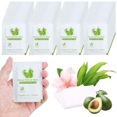 Bulk Individually Wrapped Makeup Remover Wipes - Gentle Cleansing for Face, Mascara, Lipstick - Travel & Hotel Use - 100 Count