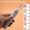 Beuiouer 5 in 1 Hair Removal Shaver Female Electric Shaving Machine Trimmer for Eyebrow Face Underarm Bikini Hair Removal view 4