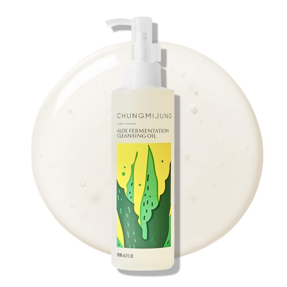 ChungMiJung Aloe Fermentation Cleansing Oil, Hydrating and Gentle Cleanser, Makeup Blackhead Remover, Olea Europaea (Olive) Fruit Oil, All Skin Types, Korean Skin Care 6.7 fl.oz. / 200ml