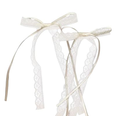 Shinycome Long Ribbon Hair Bows Lace Bowknot Hair Clip Korean Hair Clip Women Braids Holder Nonslip Barrettes Hair Decors