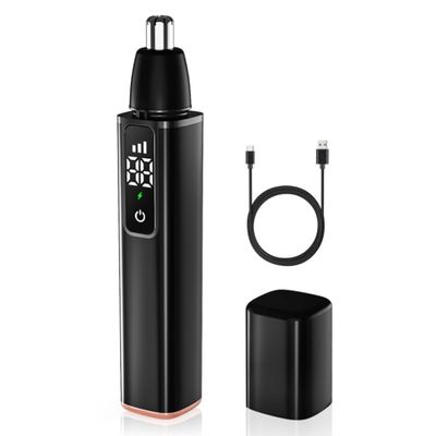 Beuiouer Nose Hair Trimmer for Men USB Rechargeable Ear Nose Hair Trimmer with LCD Display Professional Trimming Tool -A