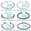 KELUBATU Metal Hair Band, Metal Fashion Hair Bands, Unisex Black Headbands, Wavy Headband Perfect for Outdoor Sports and Daily Use (10 Pack) view 3