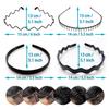 KELUBATU Metal Hair Band, Metal Fashion Hair Bands, Unisex Black Headbands, Wavy Headband Perfect for Outdoor Sports and Daily Use (10 Pack) view 4