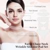 Maitys 32 Pcs Facial Chest Neck Silicone Pad Reusable Face Forehead Patches Facial Sleeping Mask Cover for Smoothing Chest Neck Forehead Eye Mouth (Gold,Gold) view 3