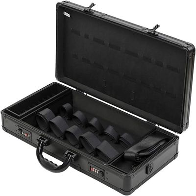 InSyoForeverEC Professional Barber Case, Barber Tool Kits Storage, Double Layer Travel Barber Tool Box, Luxury Carrying Case for Beauty Hair Stylist Pet Groomer with Handle & Secure Numlock (Style 1)