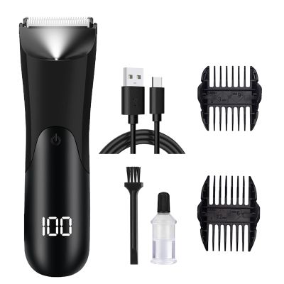 WAIKIL Trimmer, Trimmer for Men, Professional Body Hair Trimmer for Men, Groin & Body Hair Trimmer for Men, Electric Trimmer Pubic Trimmer Body Shaver (Black)