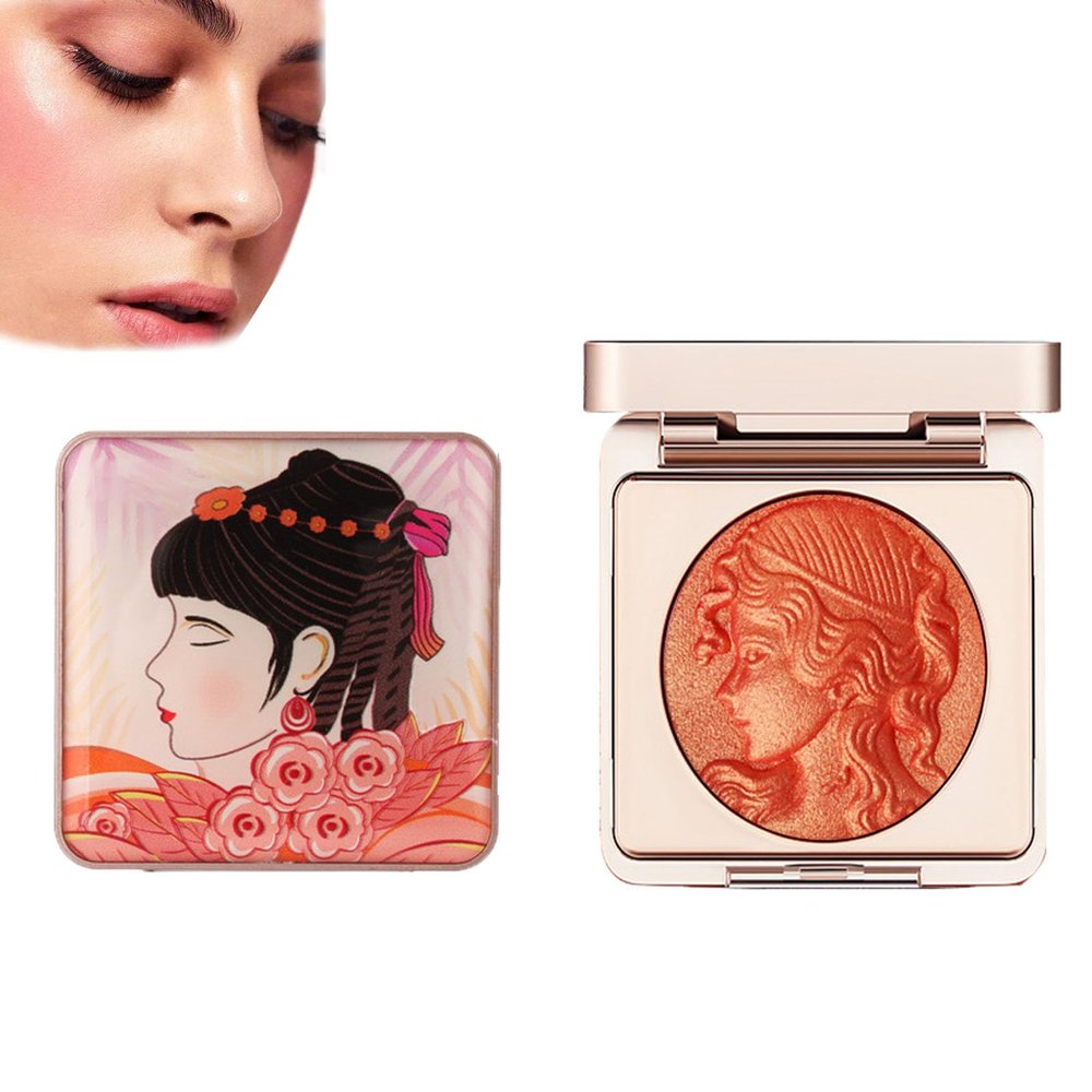 NinthAvenue Basics Embossed Smooth Powder Blush Palette for Cheeks,Powder Blush for Cheeks,Glow Blush for Cheeks,Embossed Girl Blush,Matte Face Powder Blush Palette,Natural Makeup,Radiant Finish (02#, One Size)
