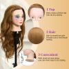 28" Mannequin Head Human Hair - 80% Real Hair Mannequin Head for Makeup Practice, Cosmetology Manikin Doll Head for Hair Styling, Hairdressing Training Head for Braiding #27 view 3