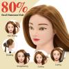 28" Mannequin Head Human Hair - 80% Real Hair Mannequin Head, Cosmetology Manikin Doll Head for Hair Styling, Hairdressing Training Head for Braiding Practice Curling with Table Clamp Styling Set view 2