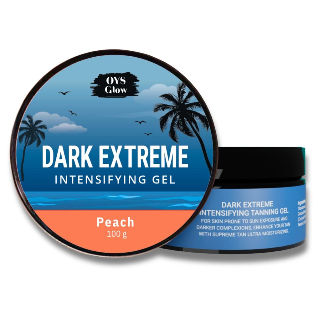 OYS Glow Tanning Gel, New Dark Extreme Intensifying Tanning Accelerator Sunbed Cream Self Tan Body Care Lotion(Peach Flavor)