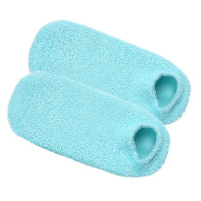 Foot Care Socks Moisturizing Nourishing Remove Cracked Dryness Skin Reusable Foot Gel Socks (Blue)