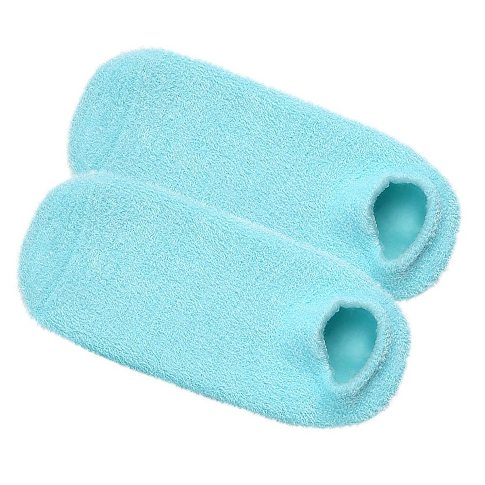 Foot Care Socks Moisturizing Nourishing Remove Cracked Dryness Skin Reusable Foot Gel Socks (Blue)