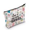 MEIKIUP Travel Agent Gifts Travel Agent Zipper Pouch Travel Makeup Bag Appreciation Gift I Love To Make People Goaway (goaway bag) view 1