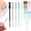 12pcs Nose Hair Trimmer, 2-in-1 Nasal Hair Cutter Manual Nose Hair Trimmer Nose Hair Plucker Manual Nose Hair Clippers Rotary Nose Hair Trimmer for Men Women(Black Blue Pink Green) view 1