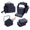 UOZL Nail Polish Organizer Case Holds 60 Bottles Portable Travel Storage Box with 2 Detachable Bags, Designed for Women's Nail Tools, Essential Oils and Cosmetics Sets Black view 1