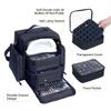 UOZL Nail Polish Organizer Case Holds 60 Bottles Portable Travel Storage Box with 2 Detachable Bags, Designed for Women's Nail Tools, Essential Oils and Cosmetics Sets Black view 4