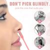 12pcs 2 in 1 Nasal Hair Cutter, 360 Rotating Nose Hair Trimmer for Men Women Double Sided Nose Hair Cleaner with Ear Picker Portable Manual Nostril Hair Removal Tool (Pink) view 4