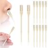12pcs 2 in 1 Nasal Hair Cutter, 360 Rotating Nose Hair Trimmer for Men Women Double Sided Nose Hair Cleaner with Ear Picker Portable Manual Nostril Hair Removal Tool (White) view 1